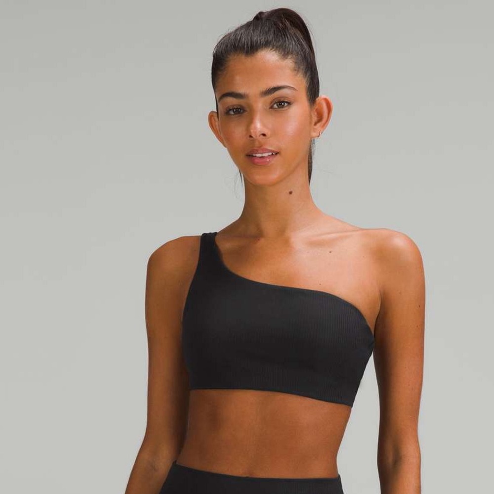Lululemon Ribbed Nulu Asymmetrical Yoga Bra *Light Support, A/B Cup
Black